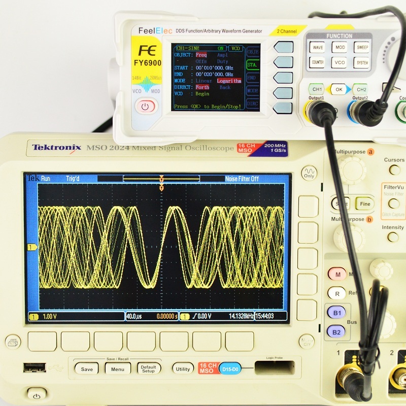 Dual Channel Arbitrary Waveform Function Generator 60Mhz - Gerador de Sinal Digital FY6900 com
