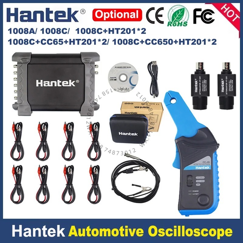 Automotive Diagnostic Oscilloscope 8 Channel - Instrumento de Diagnóstico Automotivo Hantek 1008c