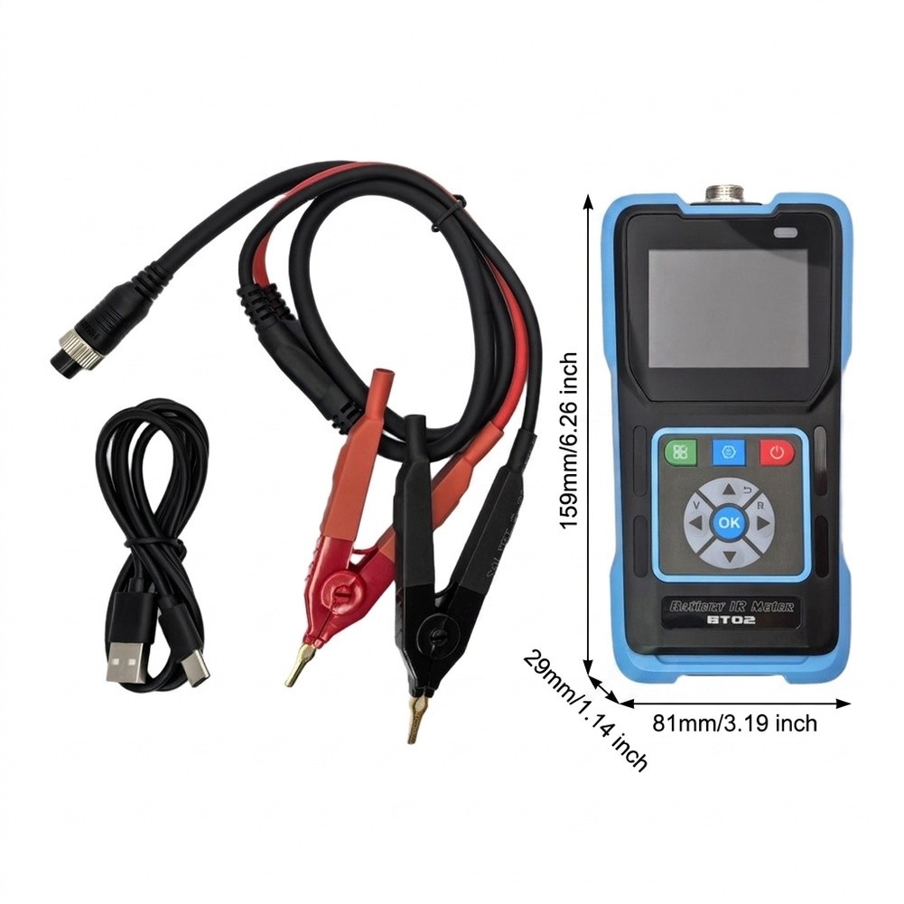 Battery Internal Resistance Tester Four Wire - BT02 Testador de Resistência Interna de