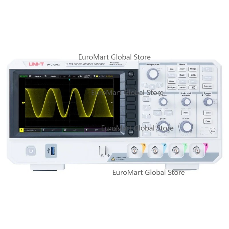 Digital Storage Oscilloscope 4 Channel 100Mhz - Osciloscópio Digital UPO1104X 100MHz 4 Canais