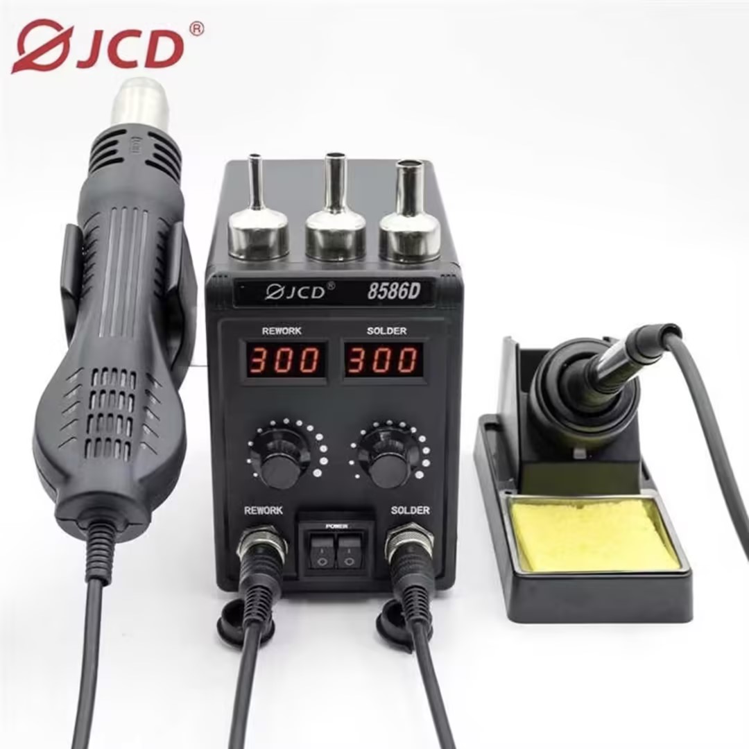 Smd Rework Station Hot Air Soldering 2 In 1 - Jcd 8586d 2-em-1 estação de solda