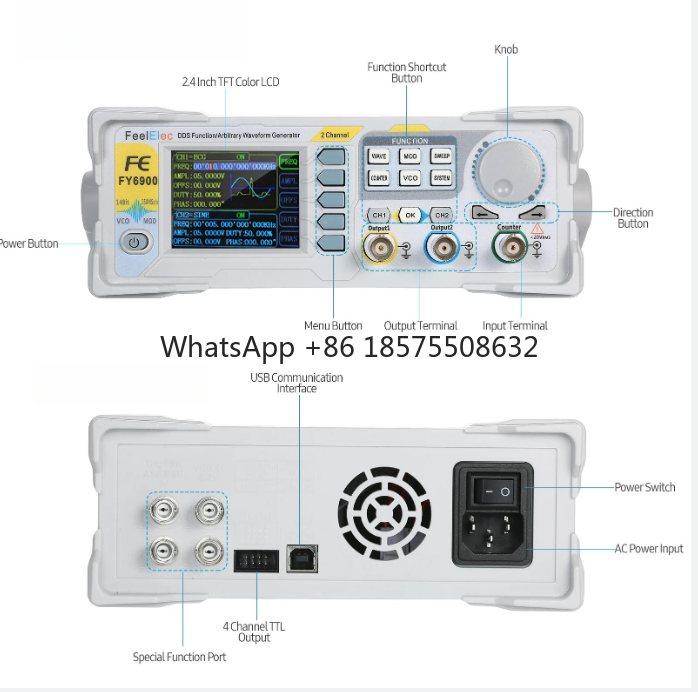 Gerador de sinal de função 60M - Dual Channel Arbitrary Waveform Function Generator 60Mhz avaliação e preço