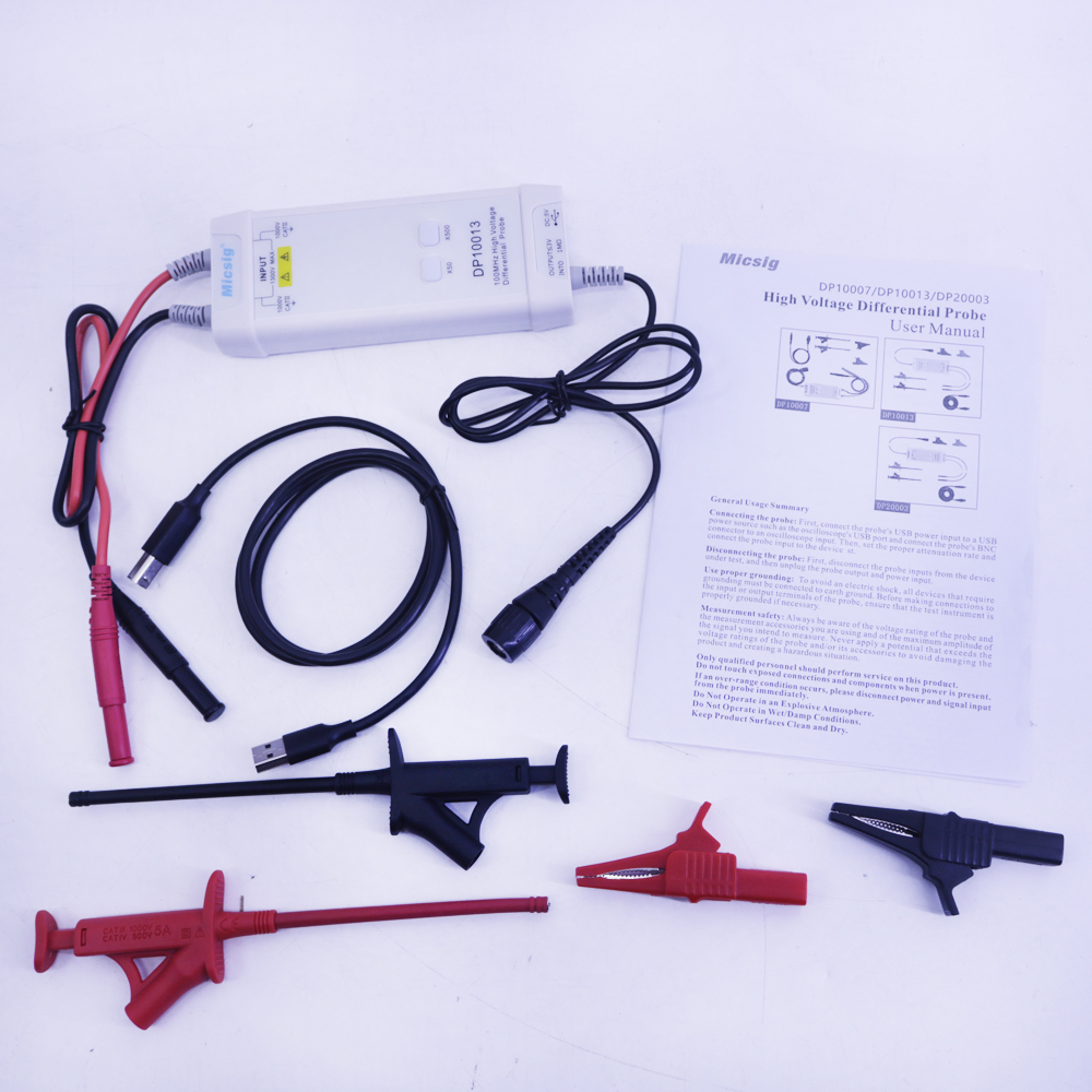 Osciloscópio Micsig DP10013 13 - High Voltage Differential Probe 100Mhz 1300V avaliação e preço