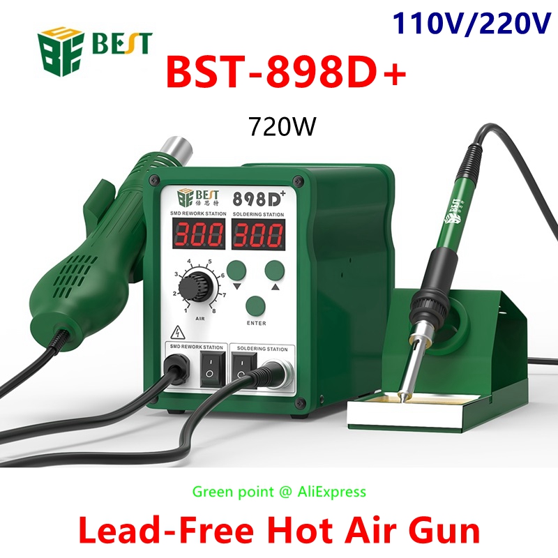 BST-898D + display led 2 em 1  - Smd Rework Station Hot Air Soldering 2 In 1 avaliação e preço