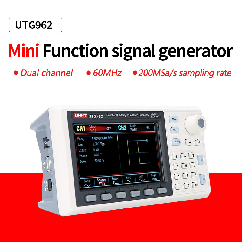 UNI-T-Function gerador de sina - Dual Channel Arbitrary Waveform Function Generator 60Mhz avaliação e preço