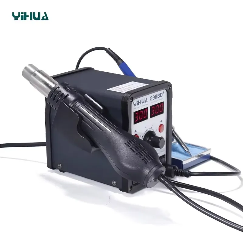 YIHUA 898BD+ 220V Estação de R - Smd Rework Station Hot Air Soldering 2 In 1 avaliação e preço