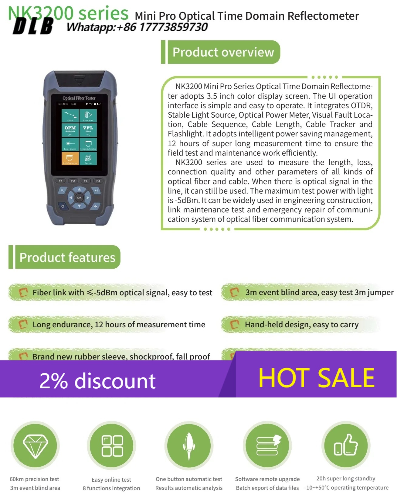 OTDR NK3200D (Optical Time Dom - Optical Time Domain Reflectometer Otdr 1310 1550Nm avaliação e preço